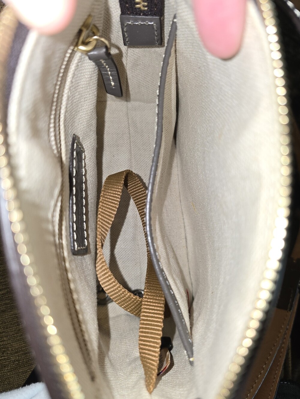 DOONEY & BOURKE Steel Gray Leather Mini Domed Crossbody Purse Shoulder Bag *read - Picture 11 of 16